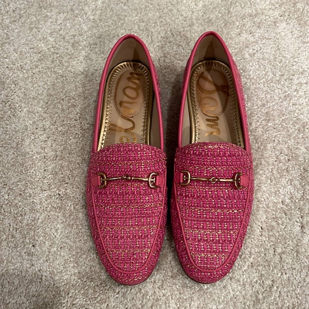 Sam Edelman loafers pink size 5.5 gold